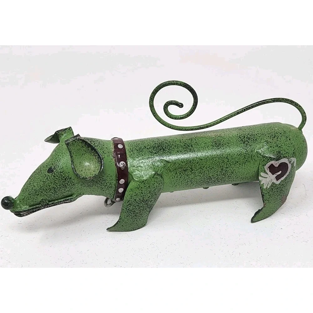 Vintag3 Metal Dachshund Figurine Heart Leg Tattoo 5